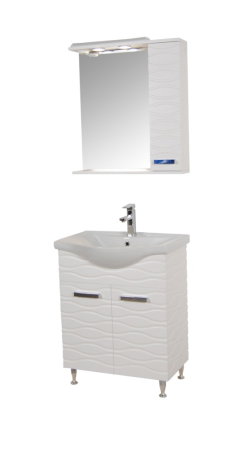 Oglinda seria 144, front MDF, montata, alb, 65x71 cm [4]