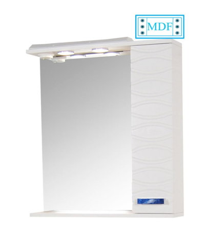 Mobilier Baie - Oglinda seria 144, front MDF, montata, alb, 65x71 cm