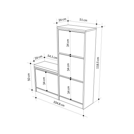 Pantofar DUDE, 105x26x118,5 cm [5]