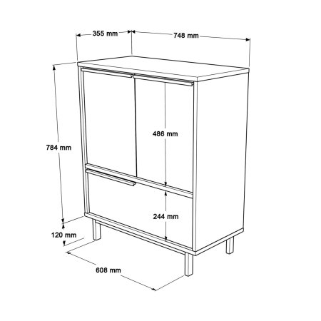 Pantofar ON8C-W, 74,8x35,5x90,4 cm [6]