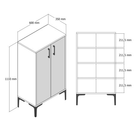 Pantofar PRAG, 60x35x111 cm [5]