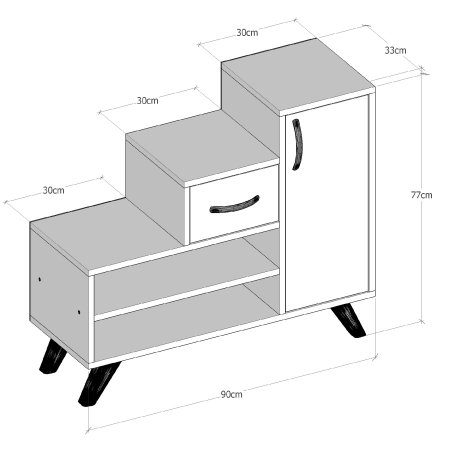 Holuri - Pantofar RETRO, 90x33x77 cm