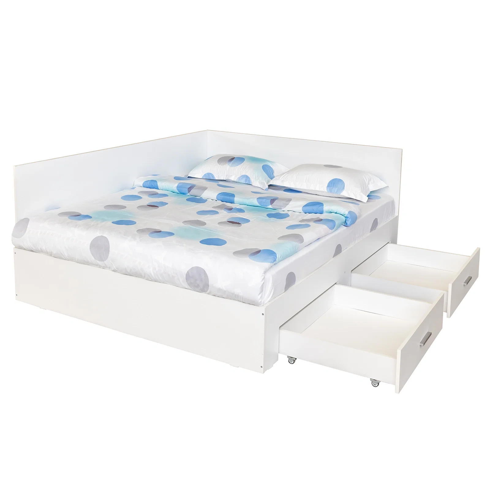 Pat Colt Alma Drept 180x200 cm, cu 2 sertare laterale pe role, colt interschimbabil - ExpoMob [2]