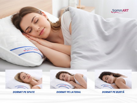 Articole Textile - Perna 40x40cm Somnart, Hygiena, hipoalergenica, bilute Superball, 100% fibra poliester