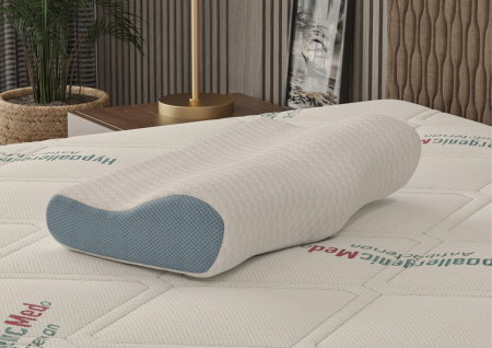 Perna ergonomica Memory Somnia 3D Air Mesh, sustinere exacta pentru gat si cap, 30x50 cm [13]