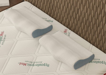 Perna ergonomica Memory Somnia 3D Air Mesh, sustinere exacta pentru gat si cap, 30x50 cm [12]