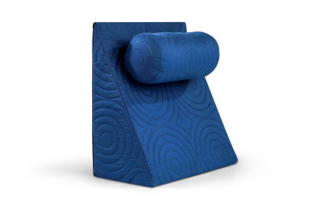 Produs în România - Perna Relax TV 60x68x30cm, ortopedica pentru citit, antireflux, cu husa detasabila, confortabila si rezistenta, lavabila la 40 grade, Albastru
