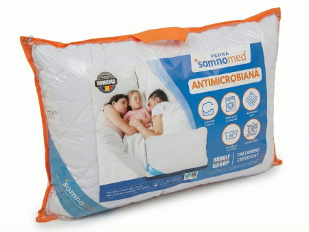 Perna Somnomed Antimicrobiana lavabila la 95°C - 50 x 70 cm, ambalata la geanta cu manere [13]