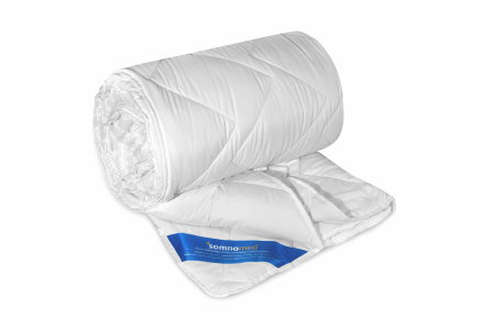 Pilota antiacarieni, Somnomed, microfibra alba, 200x220, umplutura de primavara-toamna, 200 gsm [4]