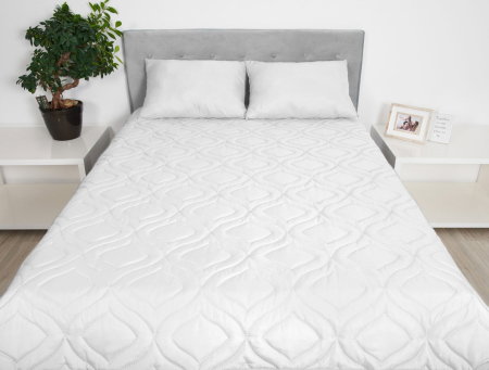 Articole Textile - Pilota de vară 180x200 Somnart Belina, microfibra, lavabila la masina, vidata, Alb