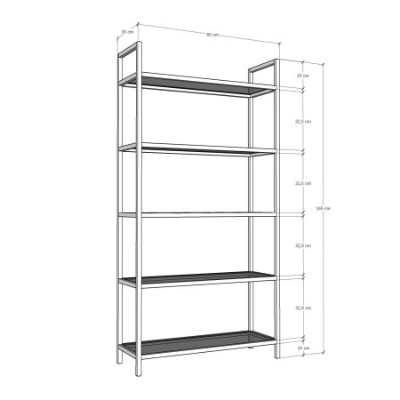 Raft K101, 80x30x165 cm [6]
