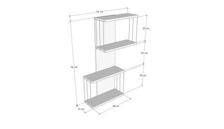 Raft suspendat DESTAN, 65x19x96 cm [7]