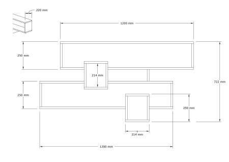 Raft suspendat KAREN, 120x22x72,2 cm [4]