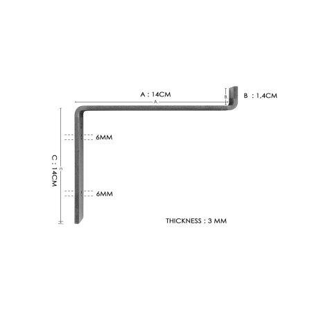Raft suspendat LAM004, 60x14x16 cm [7]
