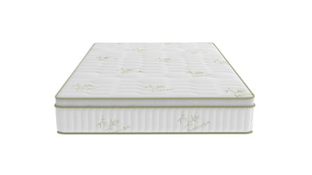 Saltea cu memorie si arcuri Bambus Super Confort Pocket Multilayer 200x200, inaltime 25 cm, husa matlasata, sistem 3D, manere, fermitate medie [8]