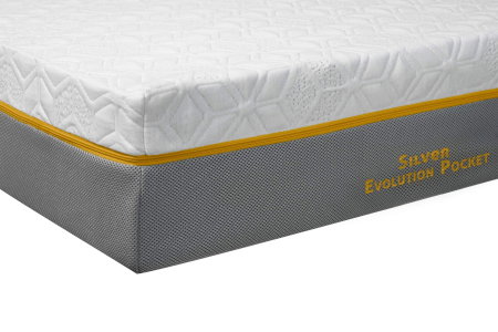 Saltea cu memorie și arcuri individuale Somnexpert Silver Evolution Pocket Spring 160x190, înălțime 24 cm, husă detașabilă, fermitate medie [5]