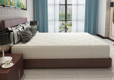 Saltea cu memorie si arcuri Silver Evolution Pocket Spring, Horeca, 200x200, inaltime 30 cm, husa tricot Silver, fermitate medie [6]