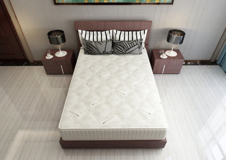 Saltea cu memorie si arcuri Silver Evolution Pocket Spring, Horeca, 200x200, inaltime 30 cm, husa tricot Silver, fermitate medie [4]