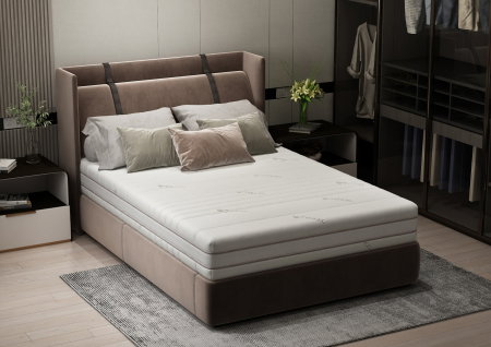 Saltele cu Memory - Saltea cu memorie Somnart Memory Tencel 90x200, înălțime 26 cm, 7 zone, aerisiere 3D AirMesh, husa detasabila si lavabila, fermitate medie