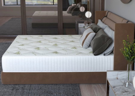 Saltele cu Memory - Saltea cu memorie Somnart Memory Ultimate 90x200, înălțime 24 cm, husă cu Aloe Vera, cu mânere, fermitate medie