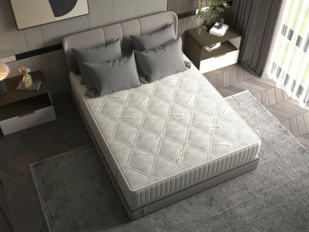 Saltea cu memorie Somnart Silver Relax 140x200, înălțime 24 cm, husă tricot Silver, cu mânere, fermitate medie [9]