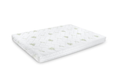 Saltea cu spumă poliuretanică Confort 4Family Aloe Vera 90x200 Somnart, înălțime 14 cm, husă lavabilă și detașabilă cu fermoar, fermitate medie [8]