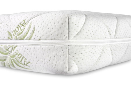 Saltea cu spumă poliuretanică Confort 4Family Aloe Vera 120x200 Somnart, înălțime 14 cm, husă lavabilă și detașabilă cu fermoar, fermitate medie [7]