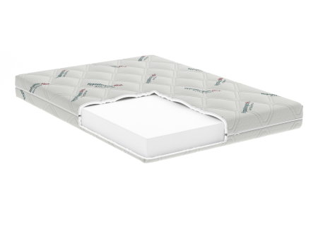 Saltele cu Spumă - Saltea cu spumă poliuretanică Somnart HypoallergenicMed Antibacteria, 140x200, înălțime 18 cm, antibacterii, husă detașabilă cu fermoar, fermitate medie