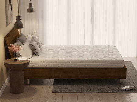 Saltele cu Spumă - Saltea cu spumă poliuretanică Somnart HypoallergenicMed Bumbac 120x200, înălțime 16 cm, hipoalergenică, husă cu fermoar, rulată, fermitate medie