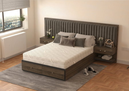 Saltele cu Spumă - Saltea cu spuma poliuretanica Somnexpert Silver FORTE, 160x200, inaltime 20 cm, ortopedica, husa tricot Silver lavabila, manere, fermitate mare
