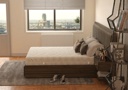 Saltele cu Spumă - Saltea cu spuma poliuretanica Somnexpert Silver FORTE, 160x200, inaltime 20 cm, ortopedica, husa tricot Silver lavabila, manere, fermitate mare