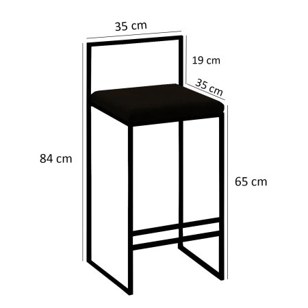 Scaun de bar NORDIC, 35x35x84 cm [4]