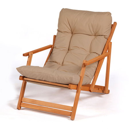 Scaun de gradina MY008, maro + natural, 50x50x81 cm