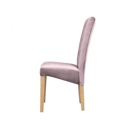 Scaune Bucatarie - Scaun living TEO LUX, picioare lemn natur, stofa, 46x60x98 cm