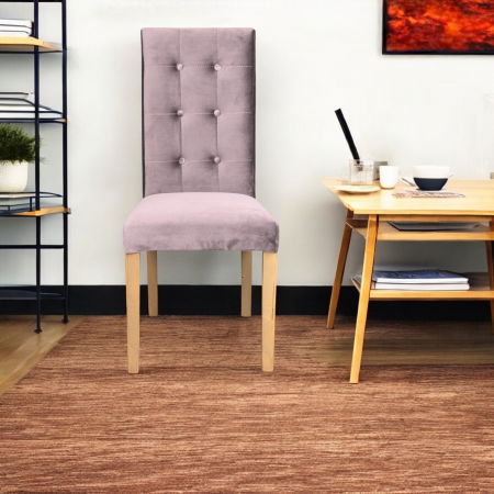 Scaune Bucatarie - Scaun living TEO LUX, picioare lemn natur, stofa, 46x60x98 cm