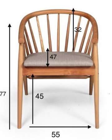 Scaune Dining - Scaun RIZOMA, 55x47x77 cm