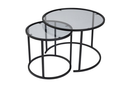 Set 2 masute de cafea BLACK-60-42, 60x60x43 cm [6]