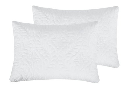 Articole Textile - Set 2 Perne 50x70 Somnart Belina, microfibra, lavabile la masina, vidat, alb