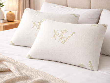 Set 2 perne Bamboo Memory Somnart, husa detasabila bambus, 50x70 cm [6]