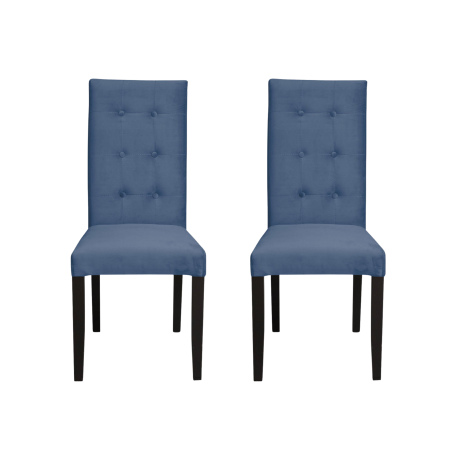 Set 2 scaune living TEO LUX, picioare lemn wenge, stofa albastru deschis, 46x60x98 cm [0]