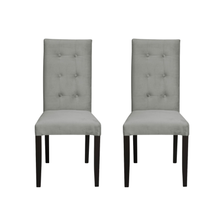 Seturi Scaune - Set 2 scaune living TEO LUX, picioare lemn wenge, stofa bej, 46x60x98 cm