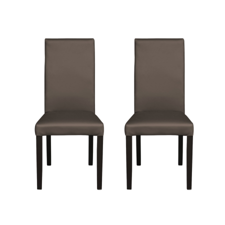 Set 2 scaune living TEO, picioare lemn wenge, piele ecologica gri elefant, 46x60x98 cm [0]