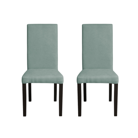 Set 2 scaune living TEO, picioare lemn wenge, stofa mint, 46x60x98 cm [0]