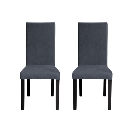 Set 2 scaune living TEO, picioare lemn wenge, stofa z albastru, 46x60x98 cm [0]