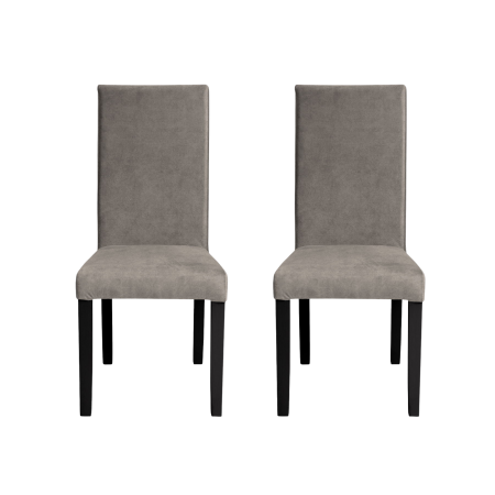 Set 2 scaune living TEO, picioare lemn wenge, stofa z cappuccino, 46x60x98 cm [0]