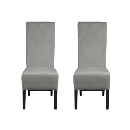 Set 2 scaune living VANESSA, picioare lemn wenge, stofa bej, 47x60x110 cm [0]