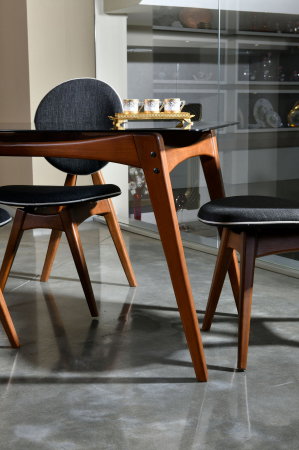 Scaune Dining - Set 2 scaune TOUCH, nuc, 54x55x93 cm