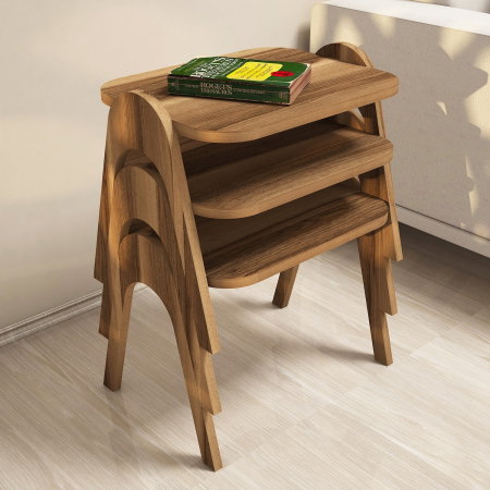 Masute Cafea - Set 3 masute de cafea PARIS, 48,6x35,5x42 cm