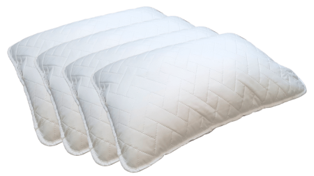 Produs în România - Set 4 Perne 50x70cm Somnart, Hygiena, hipoalergenica, bilute Superball, 100% fibra poliester
