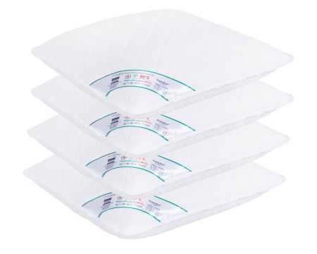 Perne - Set 4 perne matlasate microfibra HypoallergenicMed Somnart, lavabile la 95°C, 70 X 70